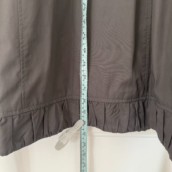 INC - Grey Belted Jacket with Ruffle detail - Size L - Picture 11 of 15